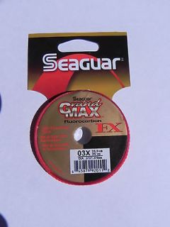 SEAGUAR GRAND MAX FX TIPPET 6X 100% FLUOROCARBON 3.5 LB 25 YDS DIA 
