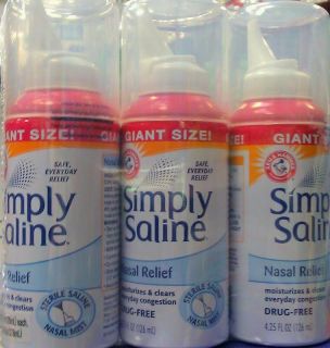 Pk Simply Saline Sinus Allergy congestion Nasal Relief Drug Free