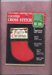 Merry Christmas Sock Cross Stitch Stocking Kit 8 By Designs For The 