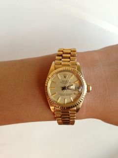 ROLEX DATEJUST PRESIDENTIAL 6917 18K GOLD AUTOMATIC LADIES WATCH