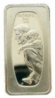 THE FRANKLIN MINT FATHERS DAY 1972 1000 GRAINS SOLID STERLING SILVER 
