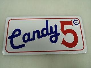 CANDY Sign Vintage Game Room Penny Chocolate Maker Machine Hard 