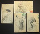 rare 4 c 1900 antique romantic postcards love letters f