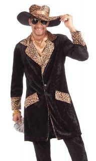 adult leopard print pimp daddy suit halloween costume