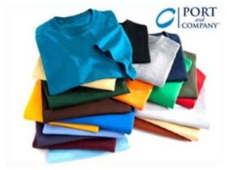 112 Gold Port and Company 100 % cotton T Shirts Blank Bulk Lot SM L X