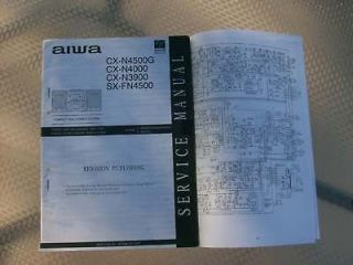 AIWA CX N4500/4000/​3900 BOOMBOX SERVICE MANUAL lot#318