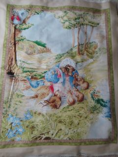 Beatrix Potter Tale of Mrs Tiggy Winkle Quilt Panel Cotton Fabric