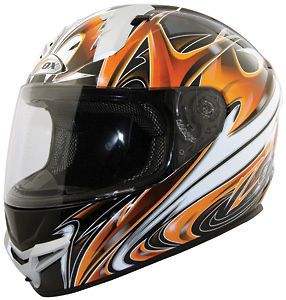 Zox Primo R Orange/Black Graphic Full Face Helmet X Small   XX Large $ 