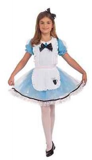 alice in wonderland girls costume dress large 12 14 apron child fairy 