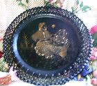 Vintage Metal Etched Mexican Servig tray plate display