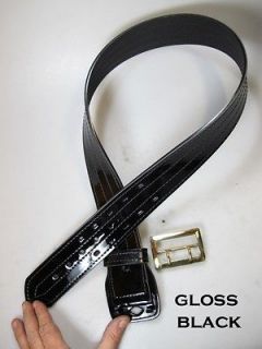 H59 4R Size 32 Black Gloss Sam Browne 2.25 Wide Police Duty Belt 