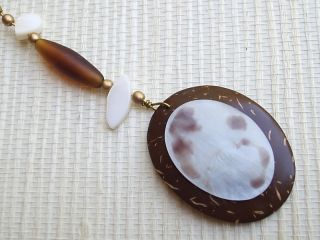 coconut shell mother of pearl fan pull oval time left