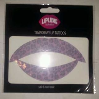 Purple Leopard print   Lipluxe, temporary lip tattoo sticker transfer