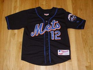 RAWLINGS ROBERTO ALOMAR NEW YORK METS AUTHENTIC YOUTH THROWBACK JERSEY 