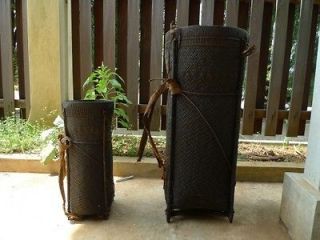   AUTHENTIC BAKUL LANGGIT Dayak Basket Native Backpack Bag Rattan & Wood