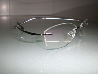 new rimless hingeless titanium eyeglasses gun metal from hong kong