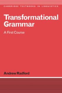   Grammar A First Course by Andrew Radford 1988, Paperback