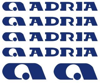 6x Adria Caravan Motorhome Vinyl Stickers decals Kit 01  FREE POST UK