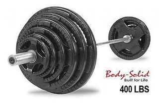 body solid 400 rubber olympic weight set 7 bar osr400s