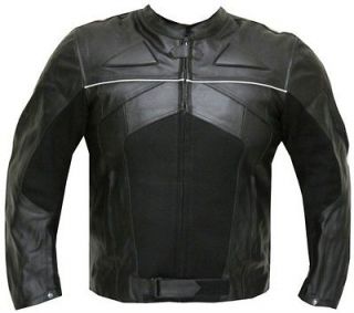 razer mens motorcycle leather jacket armor black l time left