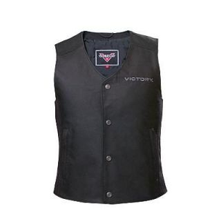 victory motorcycles men s leather vest more options make size