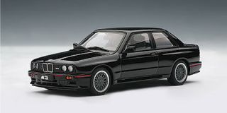 1990 BMW M3 SPORT EVOLUTION BLACK 1/43 DIECAST CAR MODEL AUTOART 50562