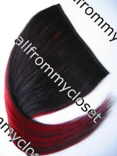 15 RED BLONDE BLACK CLIPON HUMAN HAIR EXTENSIONS SCENE