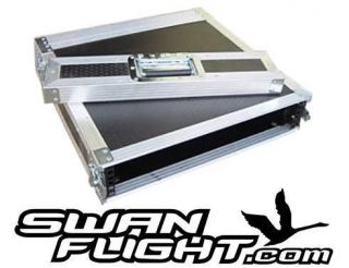 2U 2 Door 19 Rack Mount PC Amp Swan Flight case (hex)