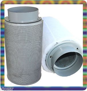HYDROPONIC INLINE EXHAUST AIR CARBON FILTER SCRUBBER GROW SYSTEM 