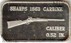 sharps 1863 carbine 1 oz silver bar d24 time left