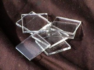 Clear Thin Fusible 96 coe Mosaic Glass Tiles   Squares, Diamond or 