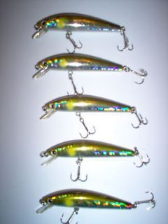   BAIT,SHALLOW DIVERS,5 & 4 Minnow,Rattles,HIGH GLOSS FINISHED Finish