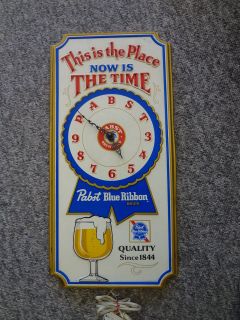 PABST BLUE RIBBON BEER ADVERTISING VINTAGE BAR TAVERN CLOCK 761 S