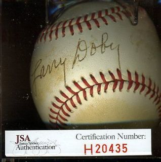LARRY DOBY SIGNED JSA CERTED AMERICAN LEAGUE BASEBALL AUTOGRAPH