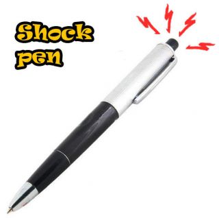 Electric Shock Ballpoint Working Pen Gag Funny Gift Prank Joke Shocker