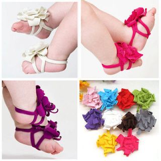 Barefoot Socks Sandals Shoes Flowers Feet Toes Baby Blooms Girls Boys 