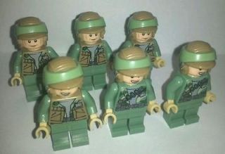   Lego Star Wars Endor Rebel Soldier Minifig lot of six army builder