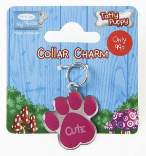 ME TO YOU TATTY PUPPY PAW PRINT CUTE COLLAR CHARM ACCESSORY NEW GIFT