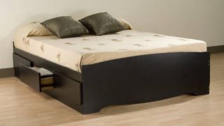 new prepac double full platform storage bed w 6 drawers