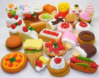 IWAKO erasers Food and Desserts RANDOM 10P Japan puzzle erasers 