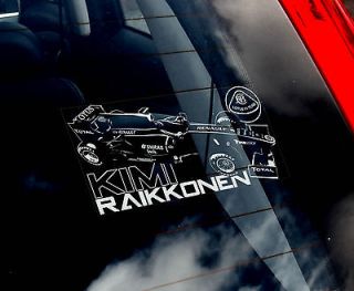 Kimi Raikkonen   F1 Car Window Sticker   Lotus Renault   Formula 1, n 