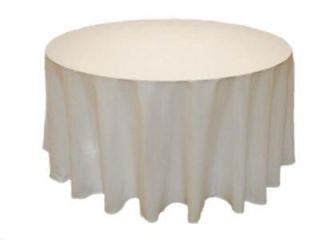 ivory 120 round polyester tablecloth wholesale tabletop time