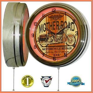 Newly listed 15.5 Inch Route 66 Mother Road Motorcycle Repair Tin 