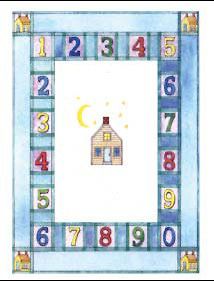   House Numbers Baby Room Nursery Rug Miniatures for Doll House