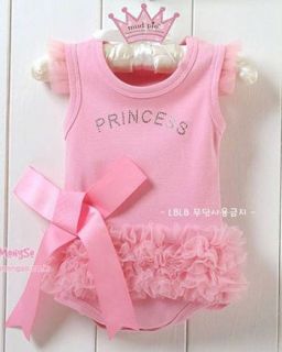 New Girls Baby Short Top Set Suit Bodysuit Costume Clothing Pricess 