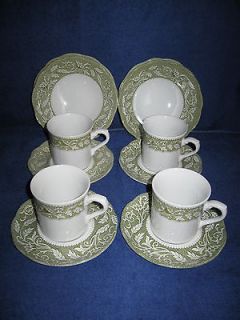 Newly listed 12pc dinnerware Meakin English Renaissance Green Sterling 