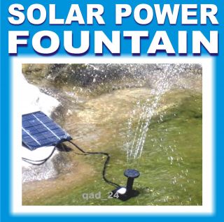 SOLAR PANEL POWERED GARDEN POOL FEATURE SPRAY WATER VALVE FOUNTAIN 