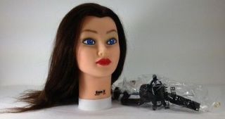 NW Celebrity Sam II Brown Cosmetology Mannequin Head 100% Human Hair 