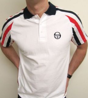 Sergio Tacchini 80s Classic McEnroe Blow Polo Shirt White S,M,L,XL,2XL 