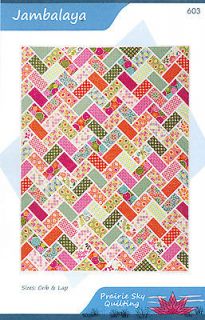 Jambalaya Quilt Pattern #603 by Prairie Sky Quilting, Crip & Lap Sizes